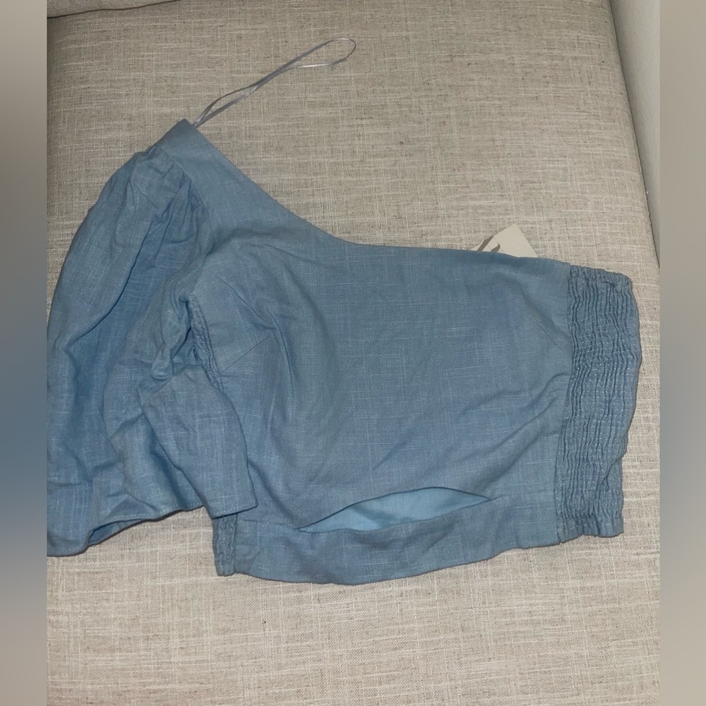 Zara one shoulder cropped top